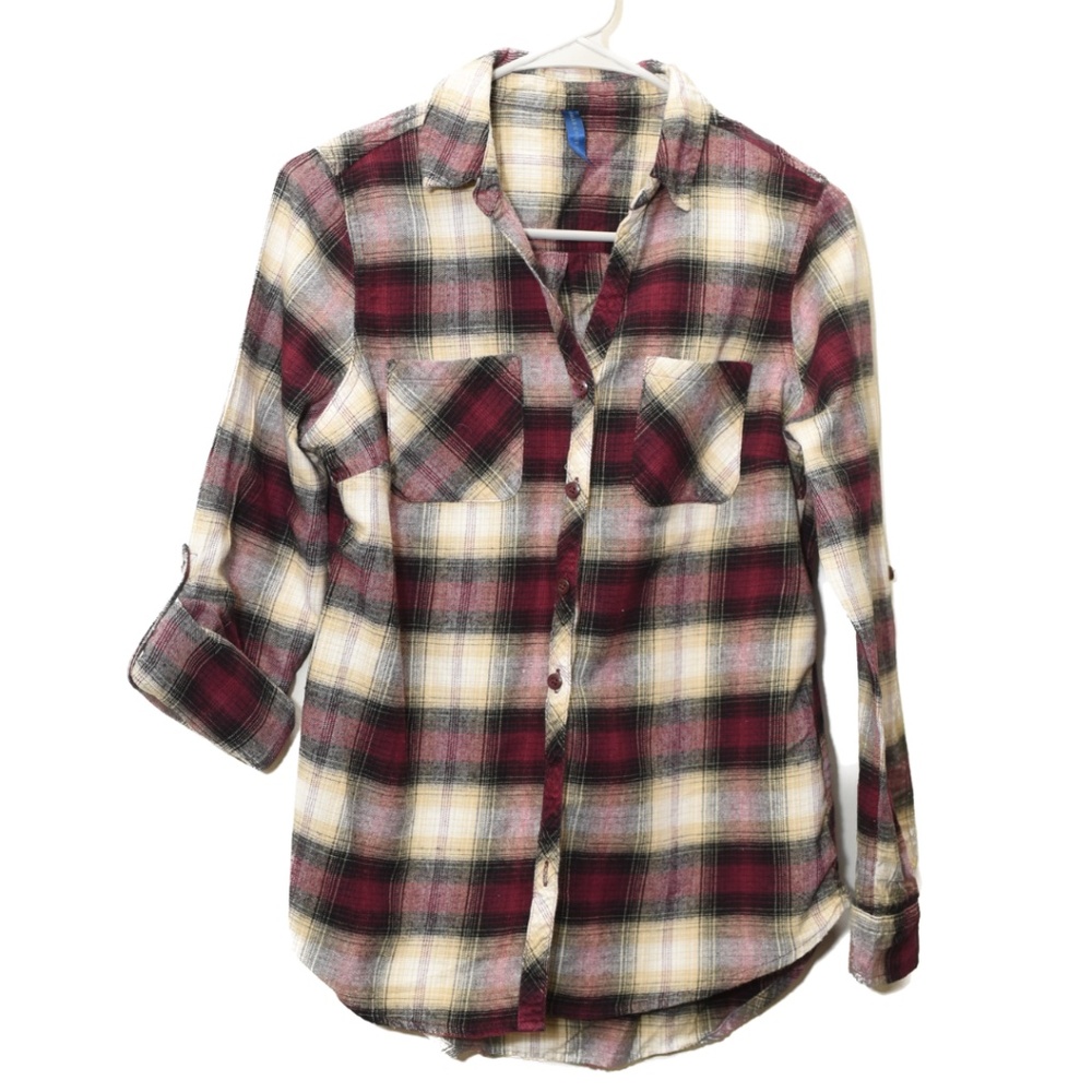 **3/$25** Falls Creek Flannel Plaid Button Down - M